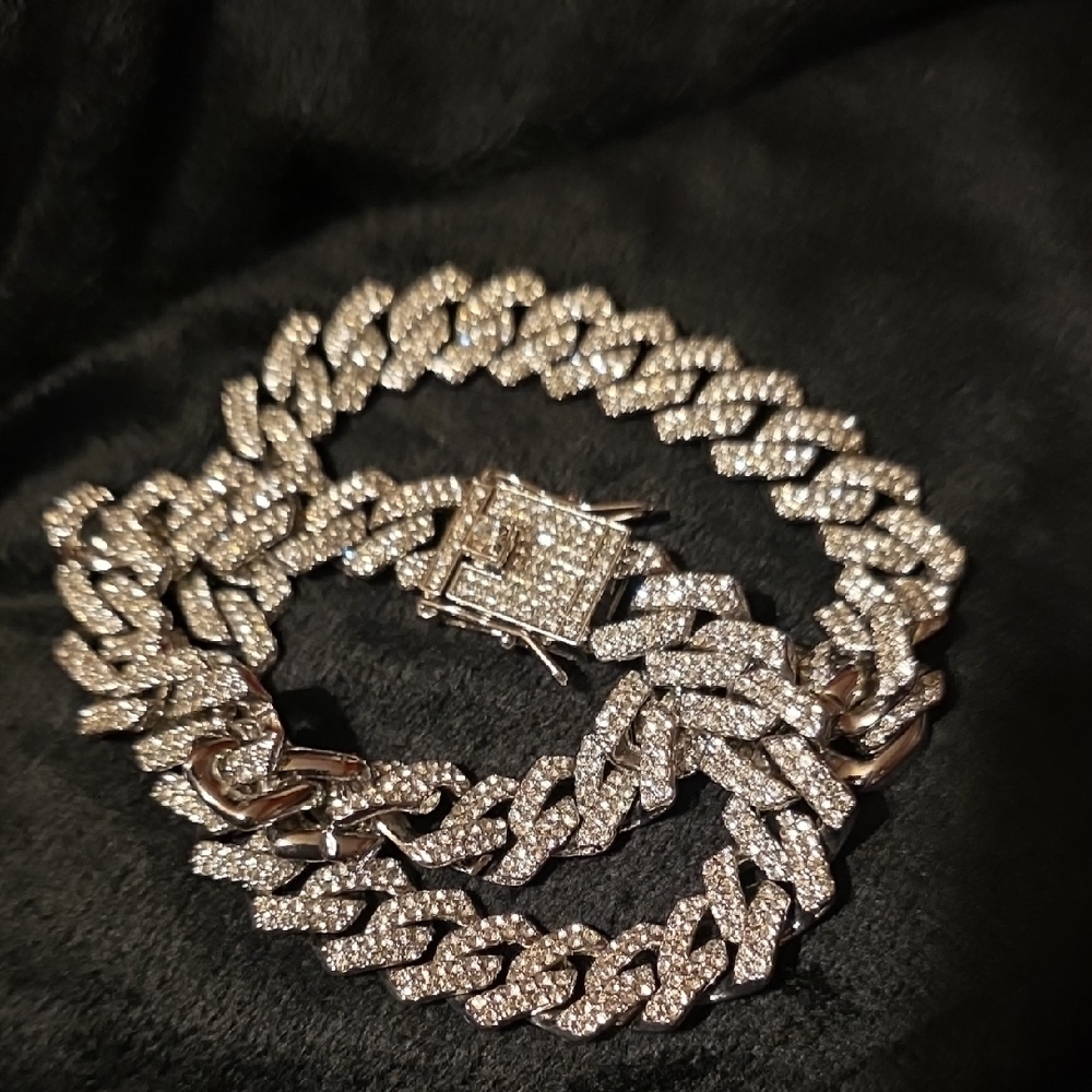 Silver Cuban Link Chain Necklace